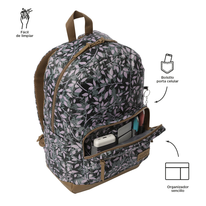 Mochila Universitaria Porta Laptop 14" Tocax Negro Mujer