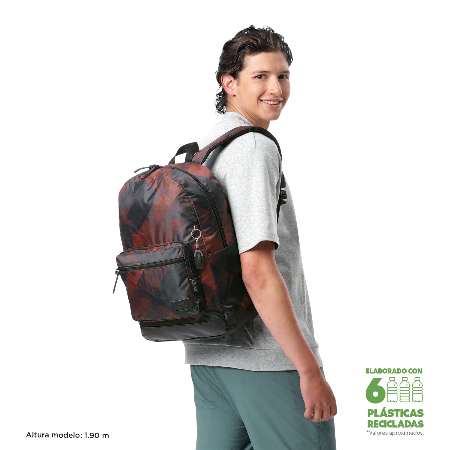 Mochila Universitaria Porta Laptop 14" Tocax Rojo Hombre