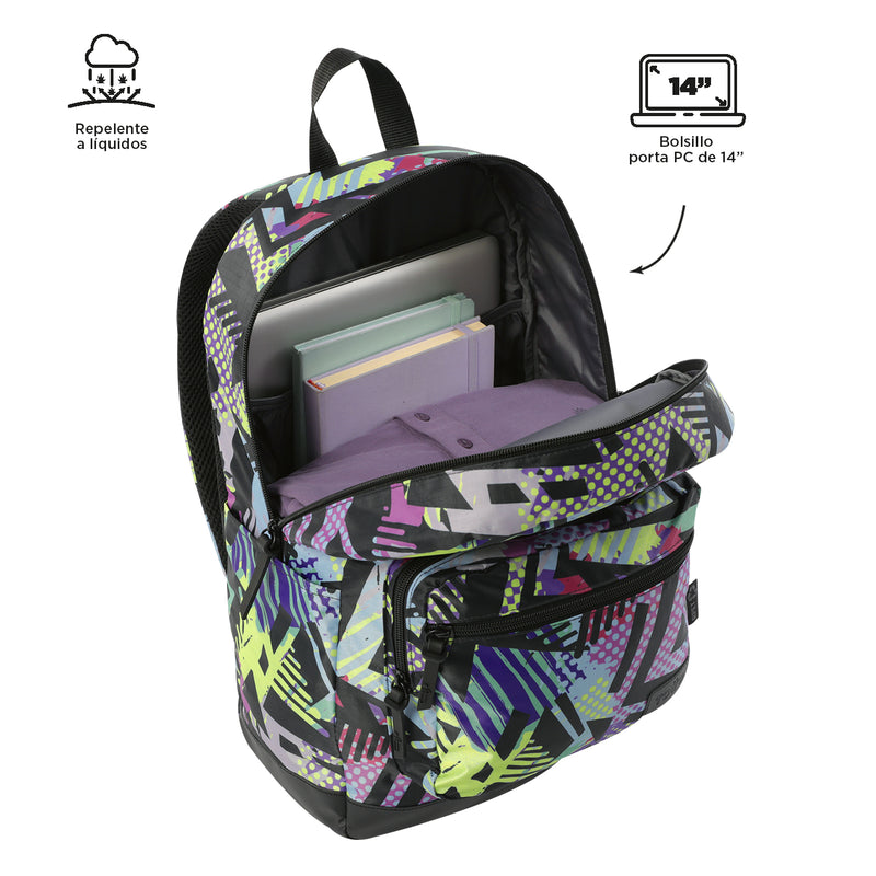 Mochila Universitaria Porta Laptop 14" Tocax Negro Mujer