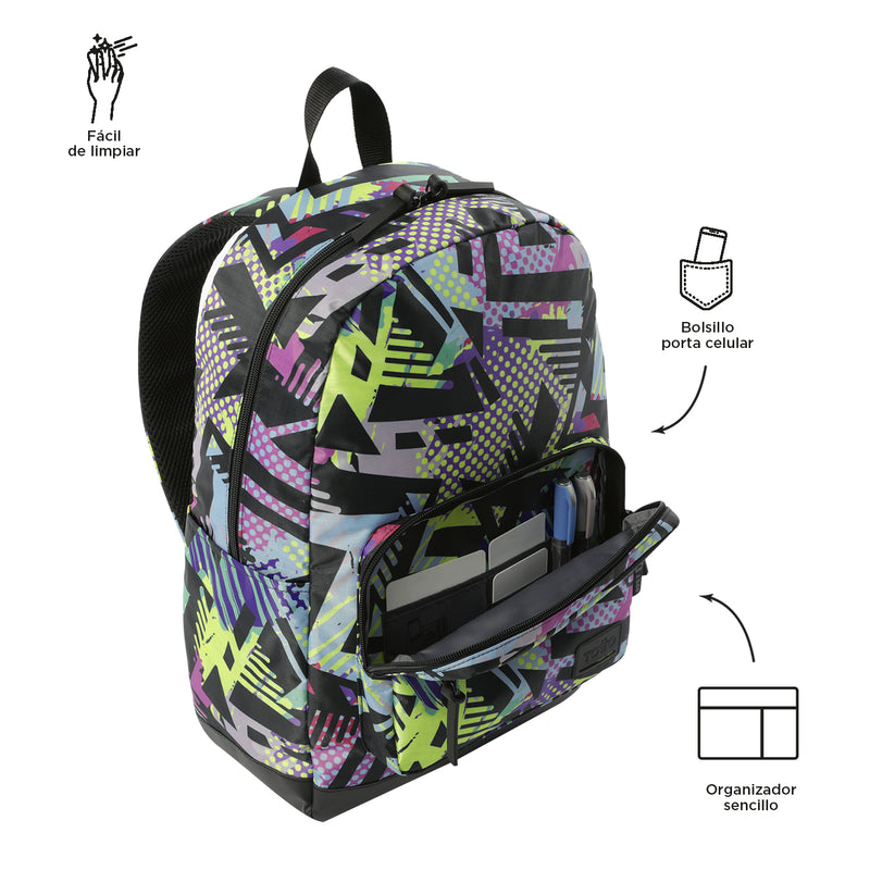 Mochila Universitaria Porta Laptop 14" Tocax Negro Mujer