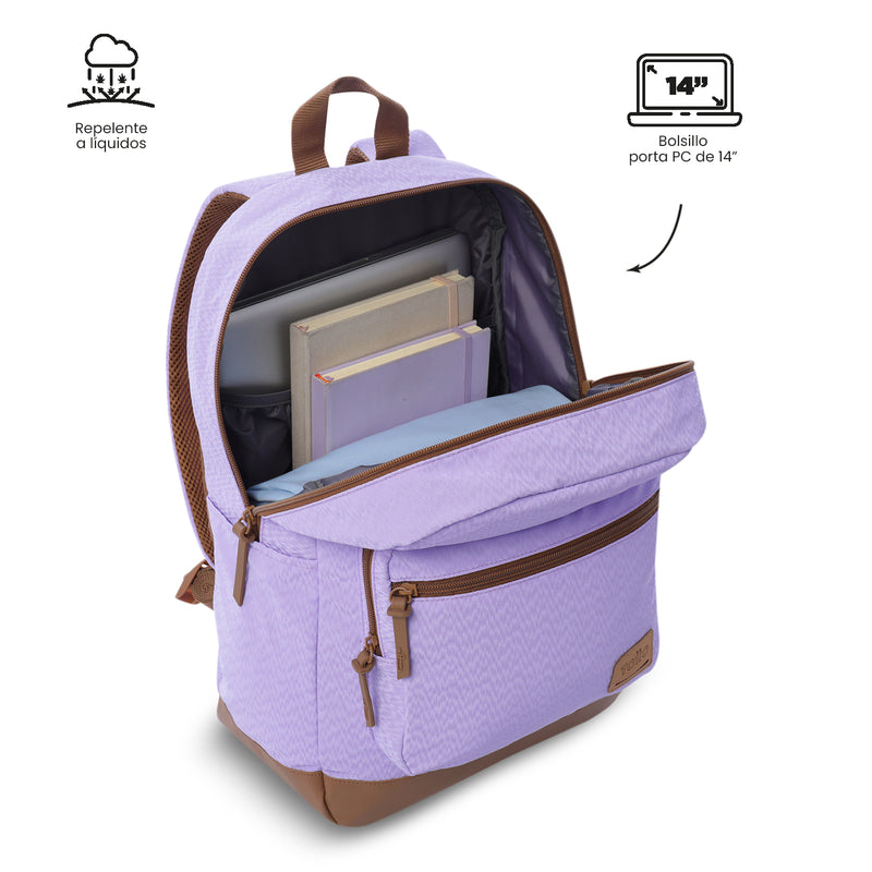 Mochila Universitaria Porta PC 14" Tocax Lila Mujer