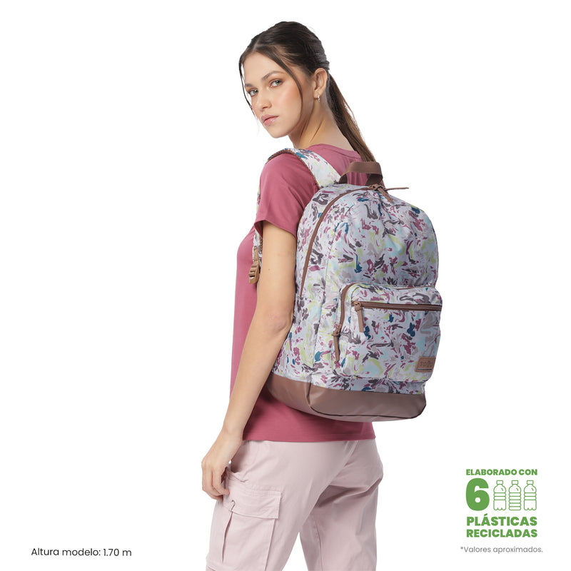 Mochila Universitario Porta PC 14" Tocax Beige Mujer