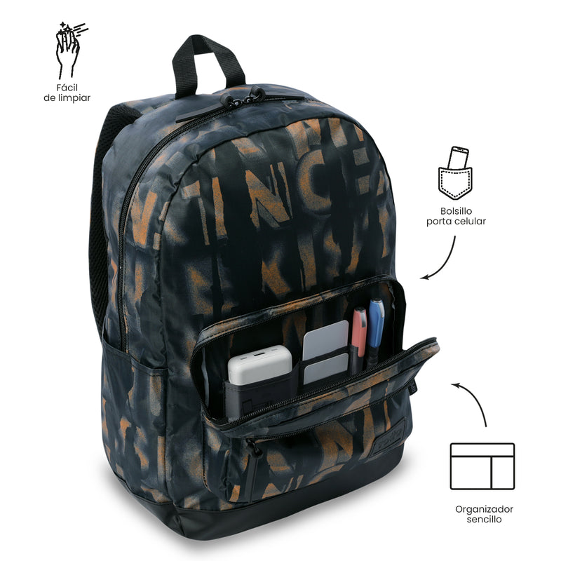 Mochila Universitario Porta PC 14" Tocax Negro Hombre