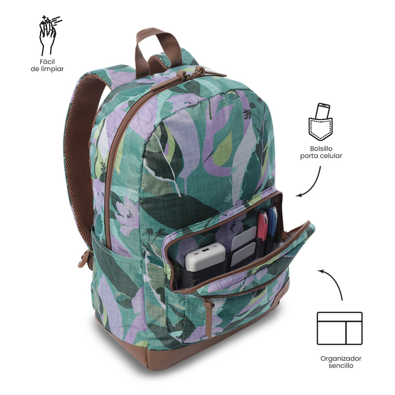 Mochila Universitaria Porta PC 14" Tocax Verde Mujer