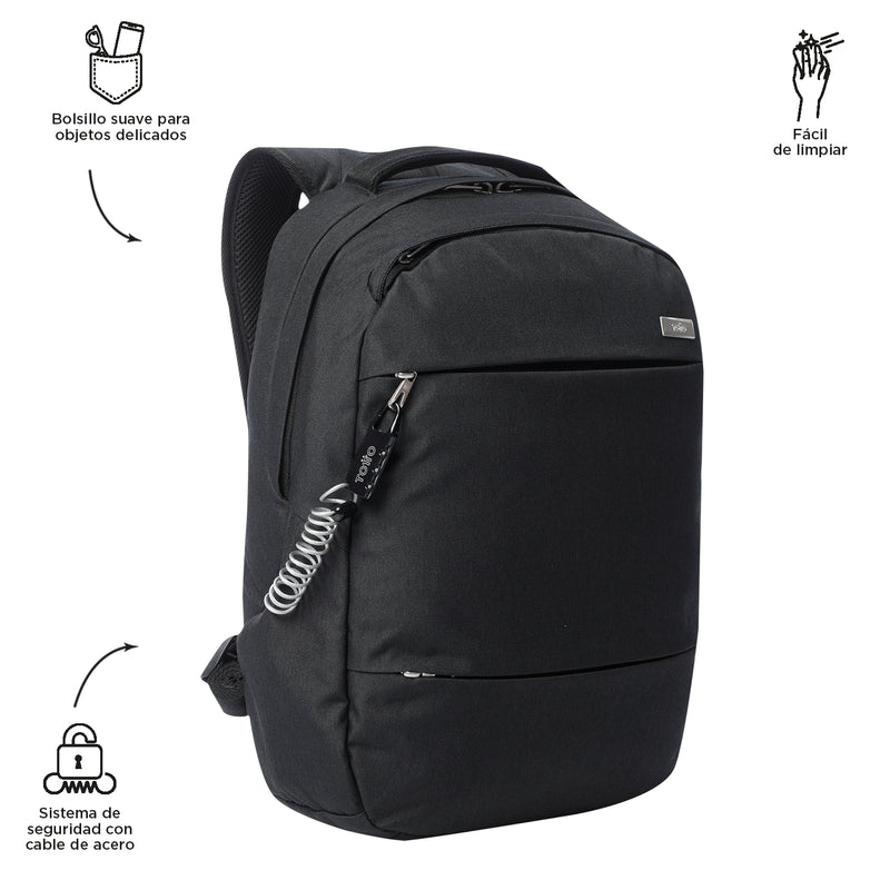 Mochila Ejecutiva Porta PC 13" Colbert Negro para  Hombre