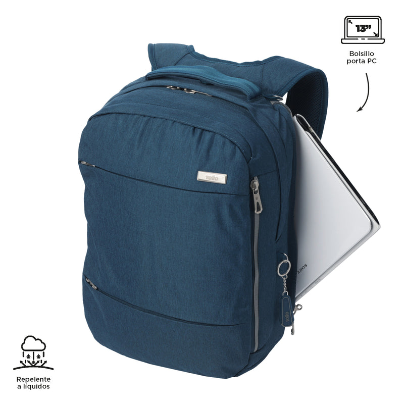 Mochila Ejecutivo Porta PC13" Colbert Azul Hombre