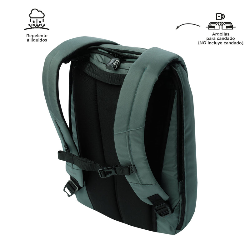 Mochila Antirrobo Bunker Pack 4.0 Porta PC 15.4" Verde