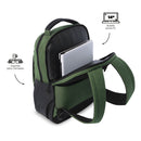 Mochila Ejecutiva Porta PC 14" Deleg 2.0 Verde Hombre