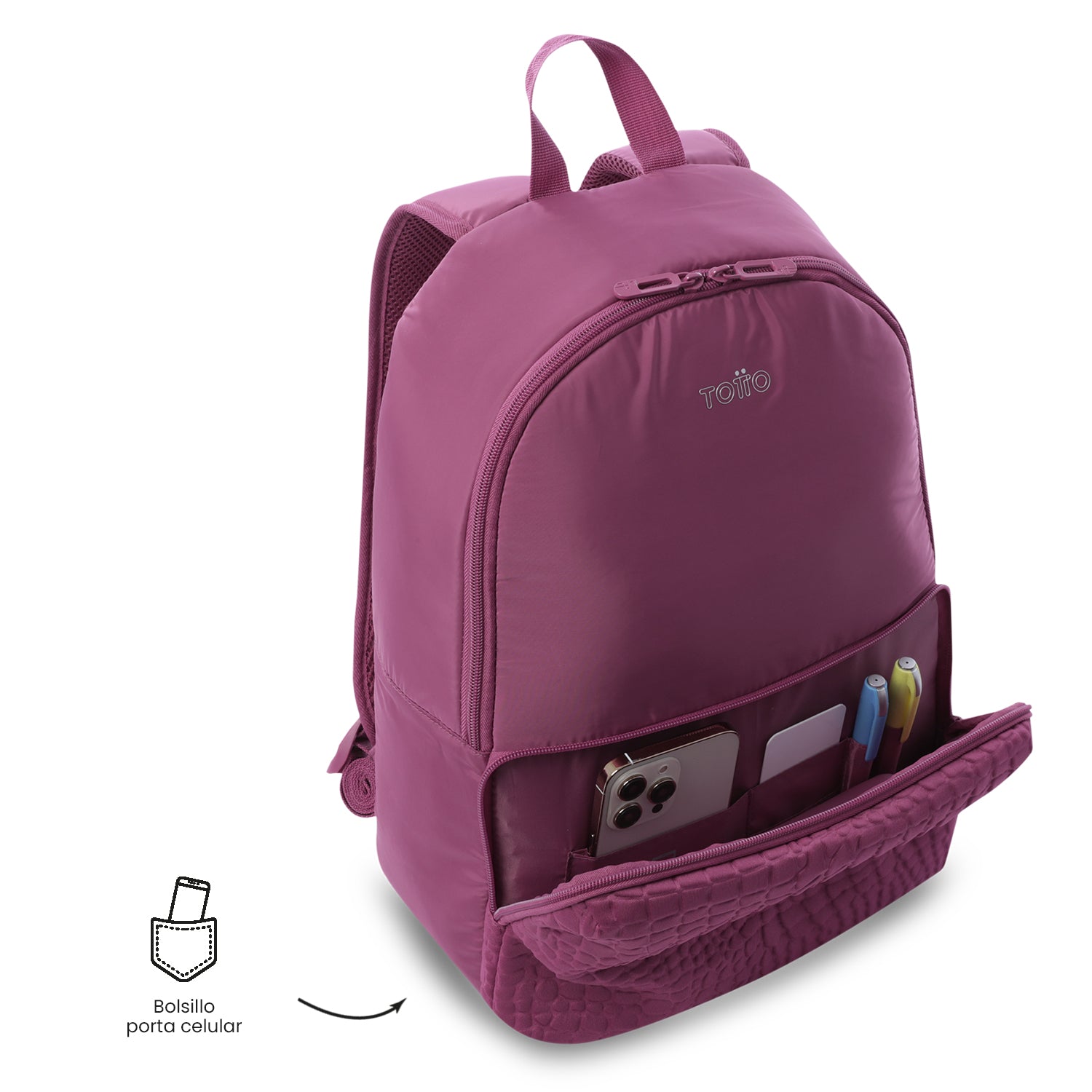 Mochila Universitaria Palencia Porta PC 13" Rosado Mujer