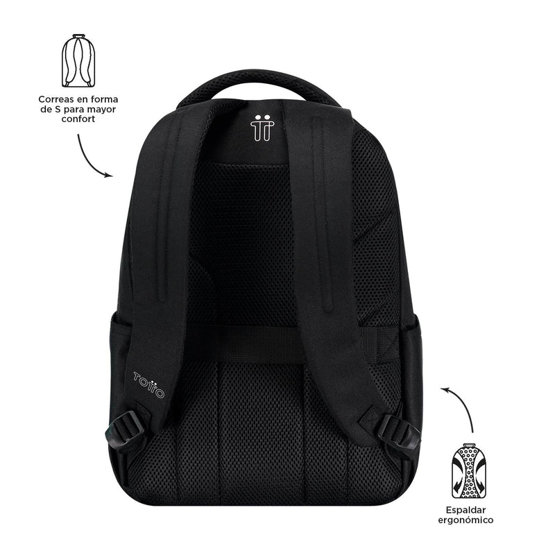 Mochila Ejecutiva Porta PC 14" Wivetto Negro Hombre