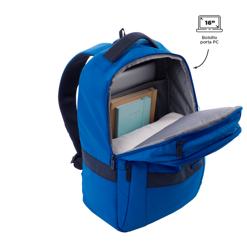 Mochila Ejecutiva Porta PC 16" Wivetto 2.0 Azul Hombre