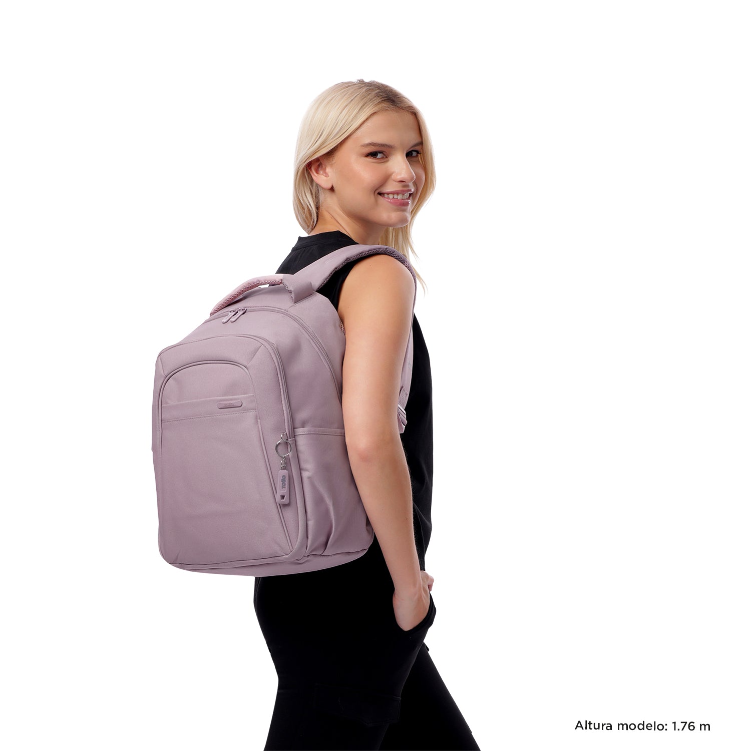 Mochila Ejecutivo Porta Laptop14"  Wivetto Rosado Mujer