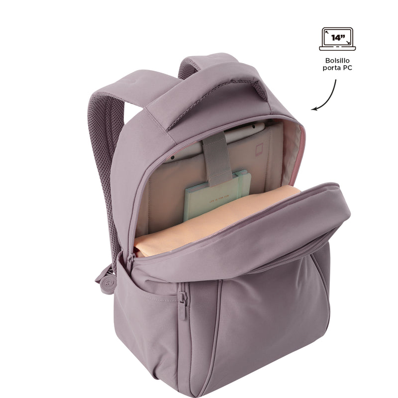 Mochila Ejecutivo Porta Laptop14"  Wivetto Rosado Mujer