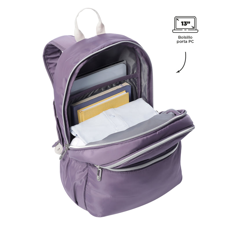 Mochila Aynatto Porta PC 13" Morado Mujer