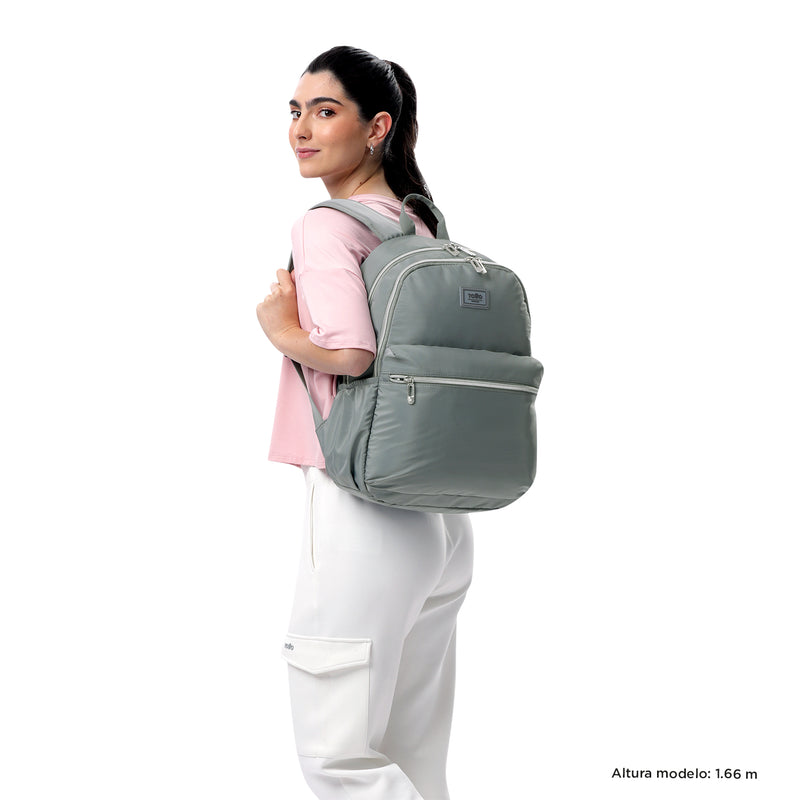 Mochila Porta Laptop 13" Aynatto Gris Mujer