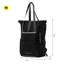 Mochila Gloty con porta laptop- Color: Negro