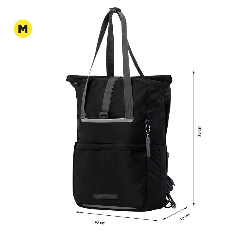 Mochila Gloty con porta laptop- Color: Negro