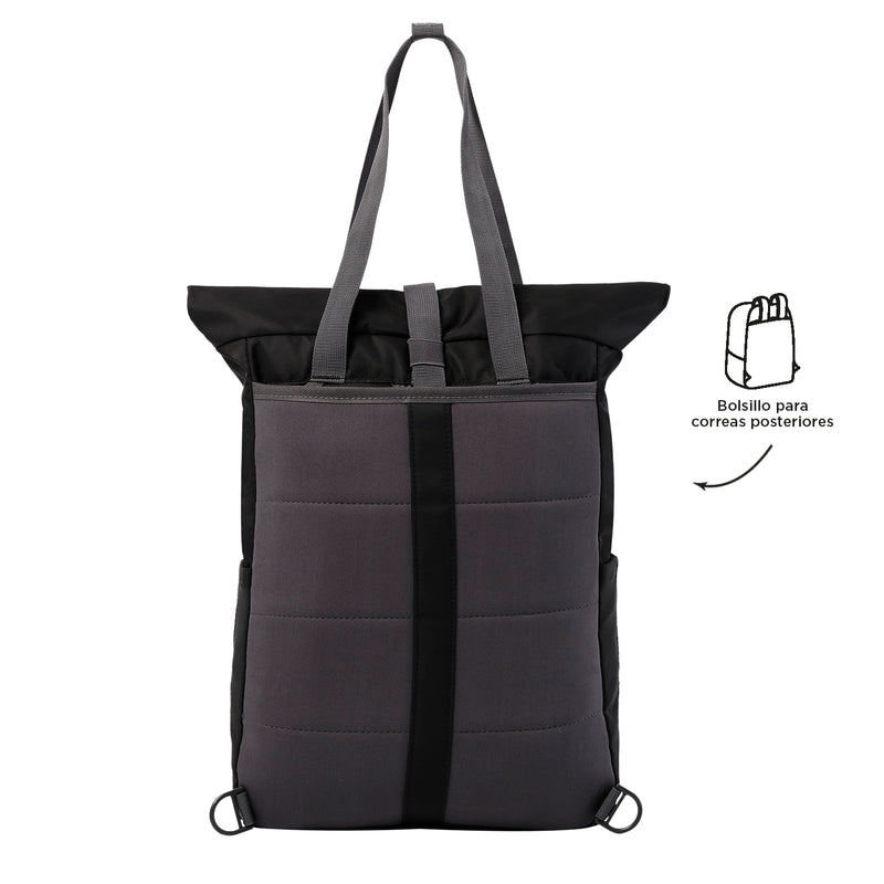 Mochila Gloty con porta laptop- Color: Negro