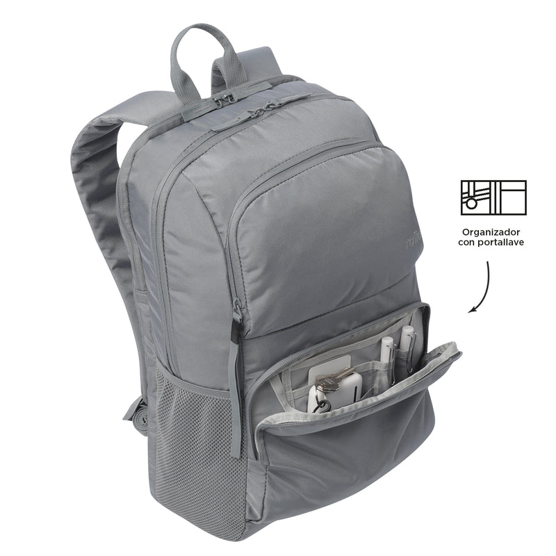 Mochila Universitaria Cloud Porta PC 14" Gris Unisex