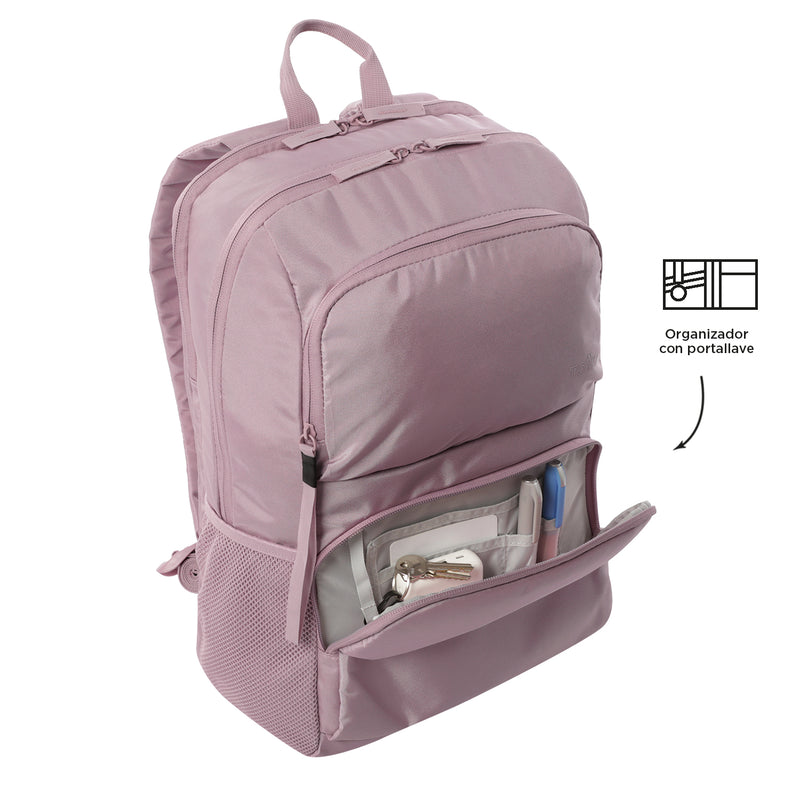 Mochila Universitaria Cloud Porta Laptop 14" Rosado Mujer