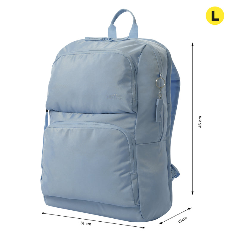 Mochila Universitaria Cloud Porta Laptop 14" Azul Mujer