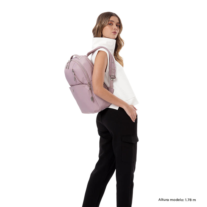 Mochila Ejecutivo Porta Laptop16" Roxanne Rosado Mujer