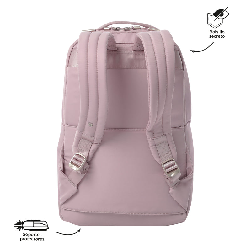 Mochila Ejecutivo Porta Laptop16" Roxanne Rosado Mujer