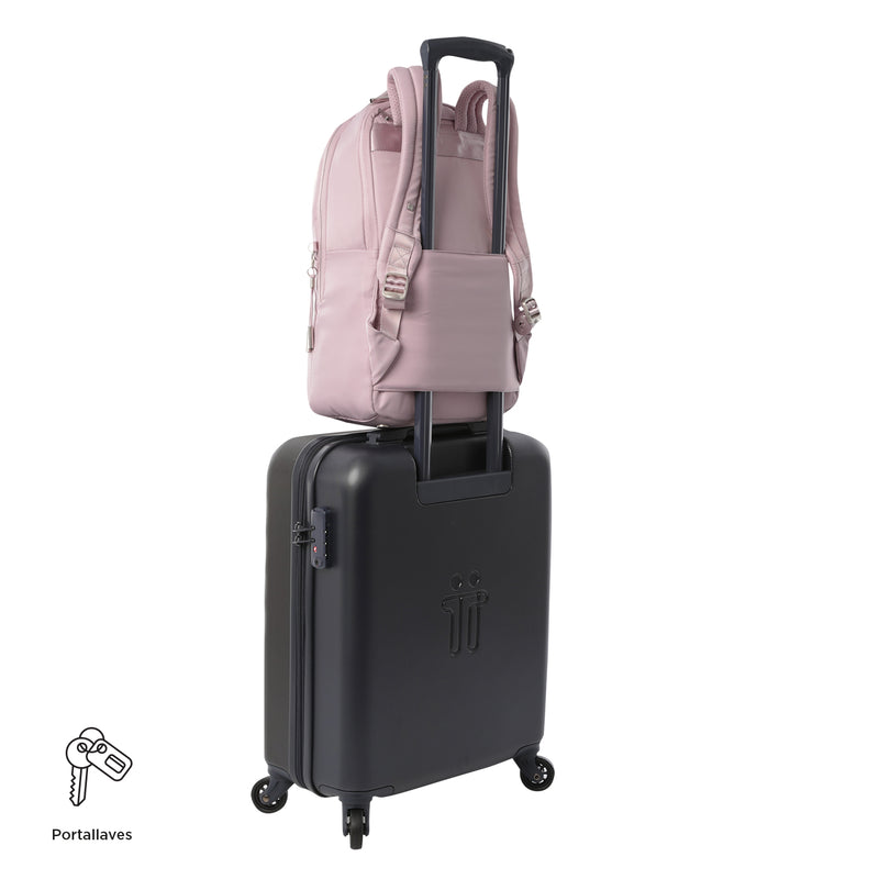 Mochila Ejecutivo Porta Laptop16" Roxanne Rosado Mujer