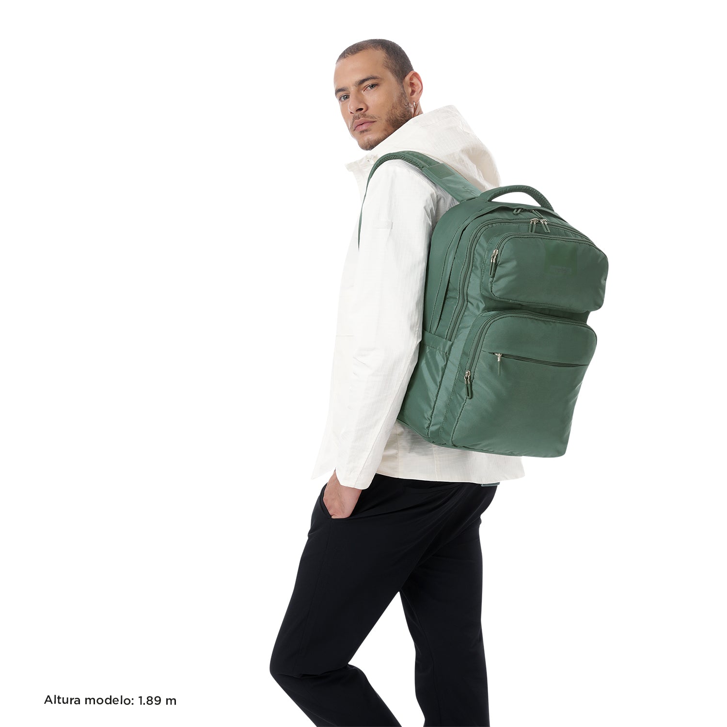 Mochila Antimpacto Suspension Porta Laptop 16" Verde