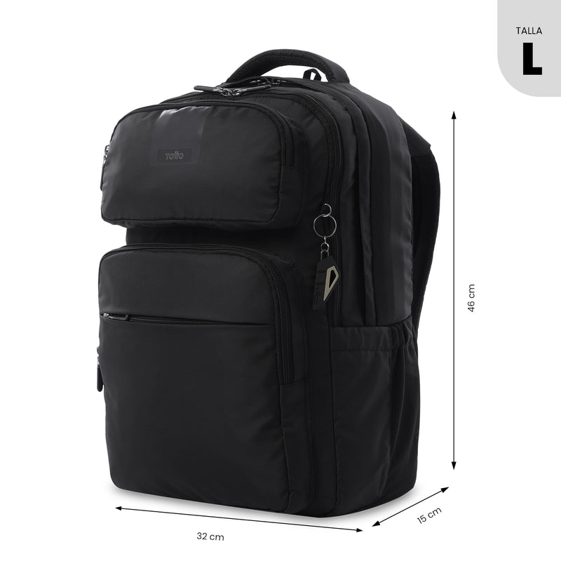 Mochila Antimpacto Porta PC 16" Suspension Negro Hombre