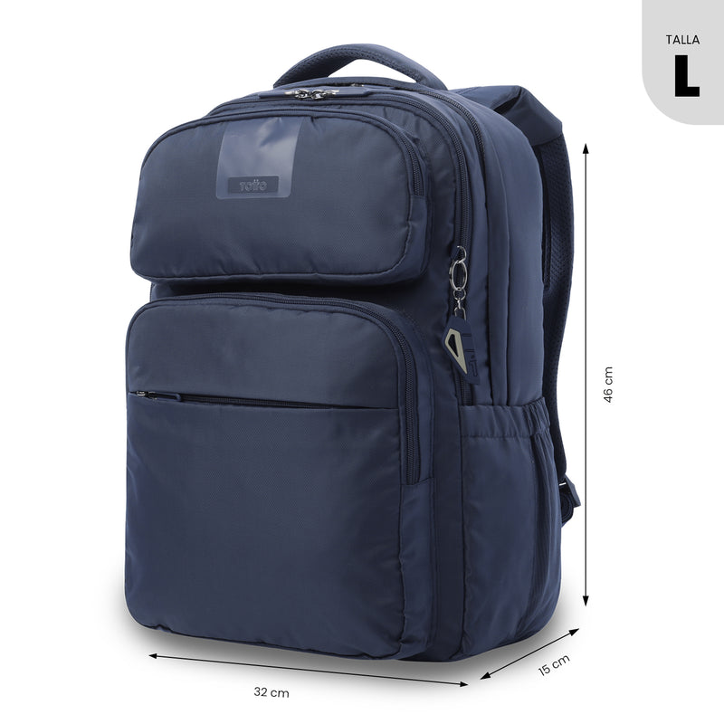 Mochila Antimpacto Porta PC 16" Suspension Azul Hombre