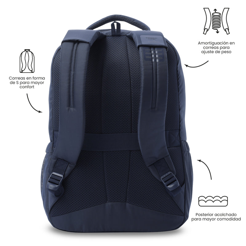 Mochila Antimpacto Porta PC 16" Suspension Azul Hombre