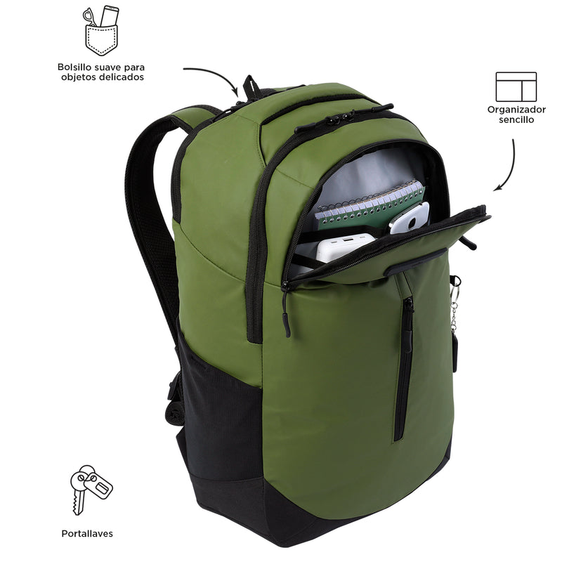 Mochila Ejecutiva Porta PC 16" Savage Verde Hombre