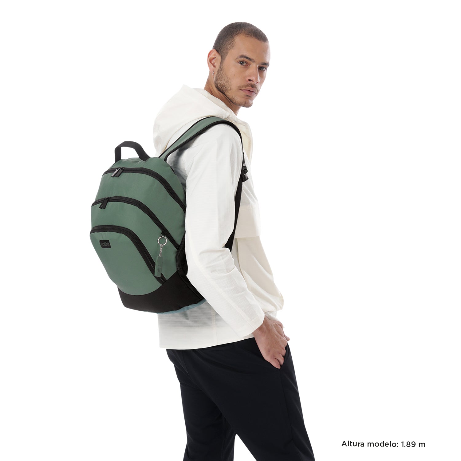 Mochila Universitaria Kuat Porta Laptop 16" Verde Hombre