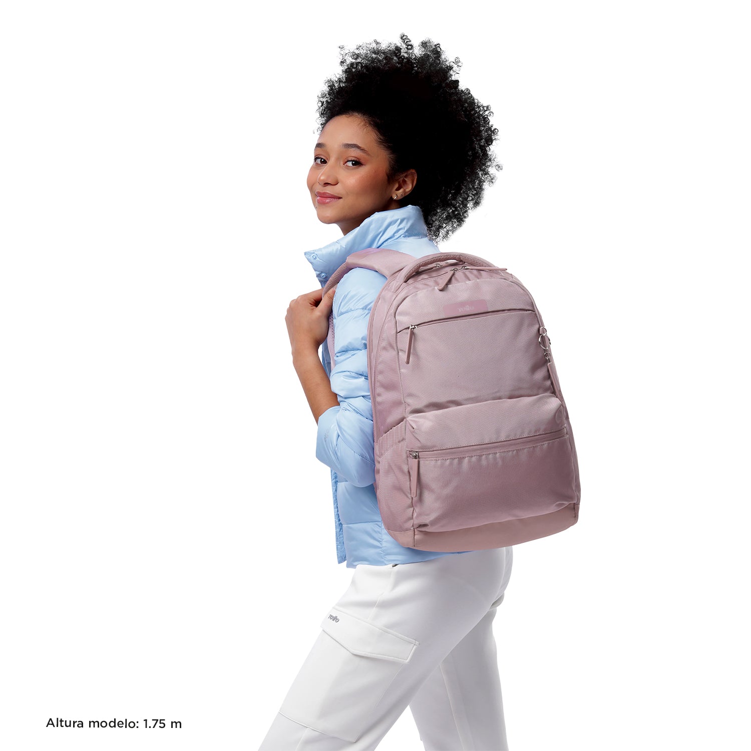 Mochila Universitaria Porta Laptop 16" Comfort Rosado Mujer