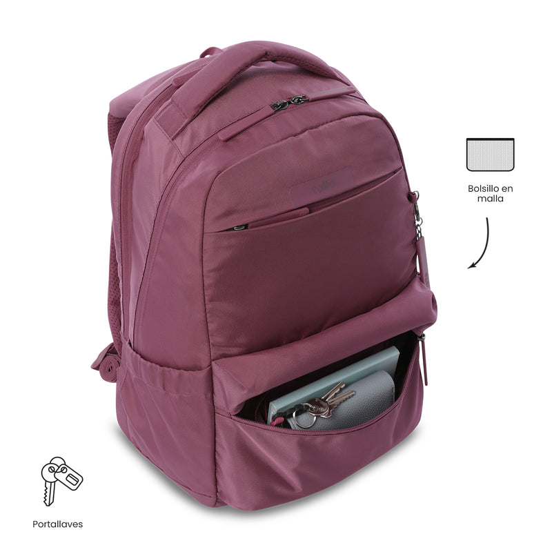 Mochila Antimpacto Comfort Porta PC 16" Rosado Mujer