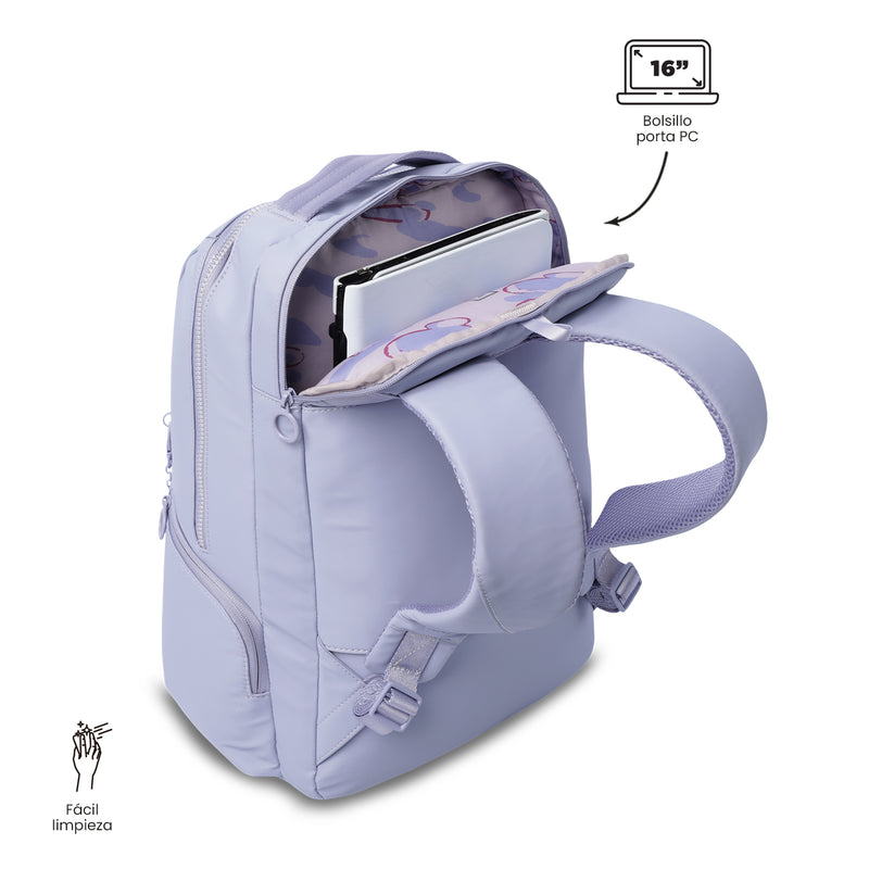 Mochila Ejecutiva Porta PC 16" Laila Morado Mujer
