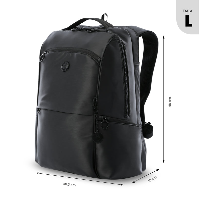 Mochila Ejecutiva Porta PC 16" Laila Negro Mujer