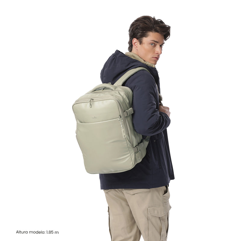 Mochila de Viaje Expandible Grow Porta PC16" Beige Unisex