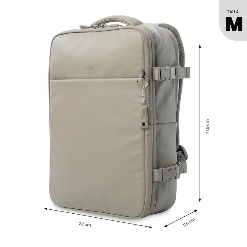 Mochila de Viaje Expandible Grow Porta PC16" Beige Unisex