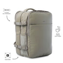 Mochila de Viaje Expandible Grow Porta PC16" Beige Unisex
