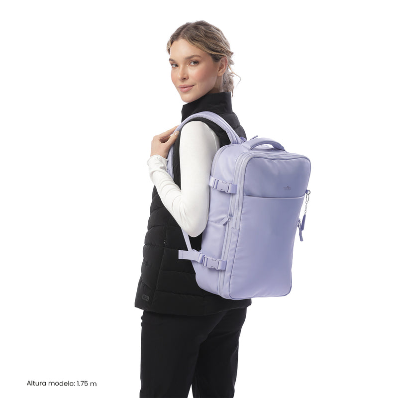 Mochila de Viaje Expandible Grow Porta PC16" Morado Mujer