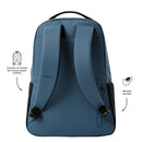 Mochila Universitaria Detroit Porta Laptop 16" Azul Hombre