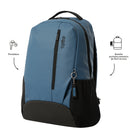 Mochila Universitaria Detroit Porta Laptop 16" Azul Hombre