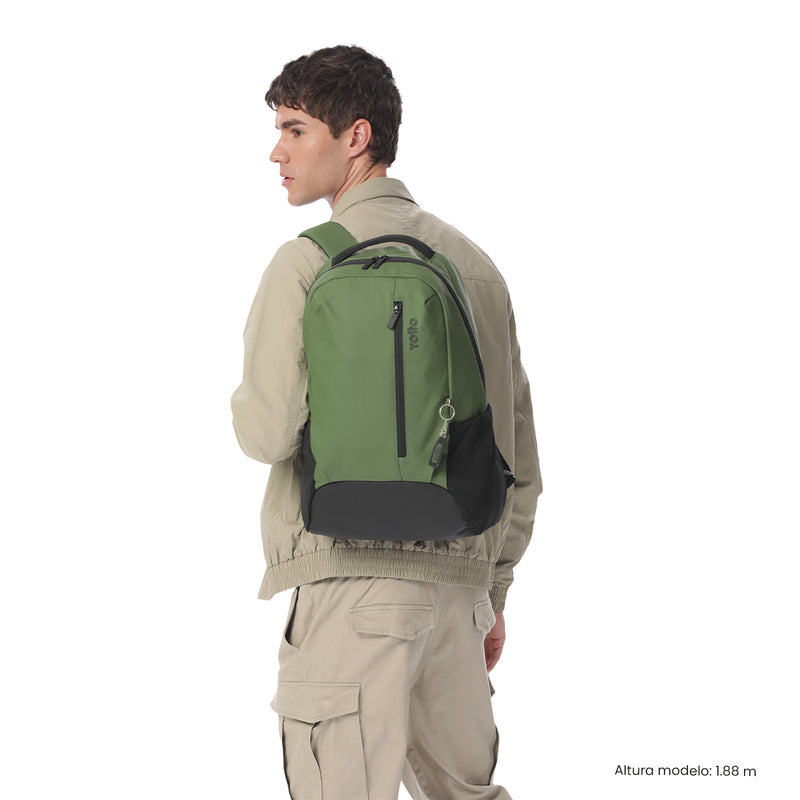 Mochila Universitari Porta PC 16" Detroit Verde Hombre