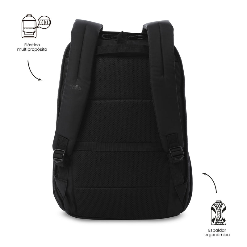 Mochila Antirrobo Porta PC 14" Twill Negro Hombre