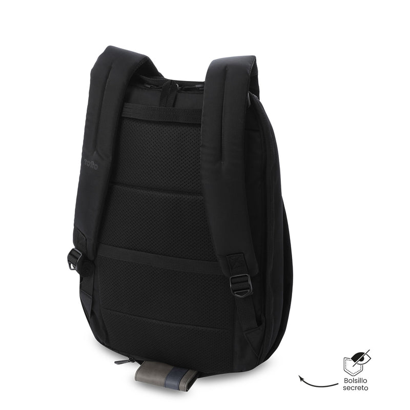 Mochila Antirrobo Porta PC 14" Twill Negro Hombre