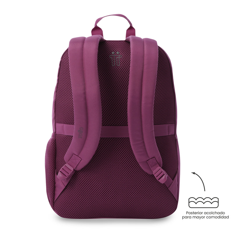Mochila Universitaria Koji Porta PC 15.4" Rosado Mujer