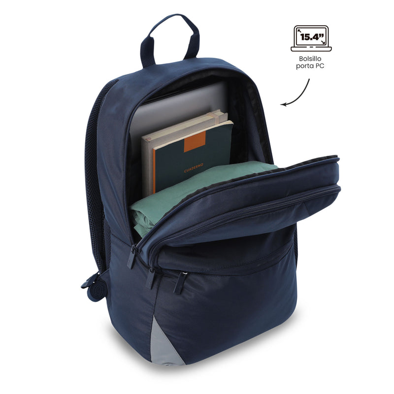 Mochila Universitario Koji Porta PC 15.4" Azul Unisex