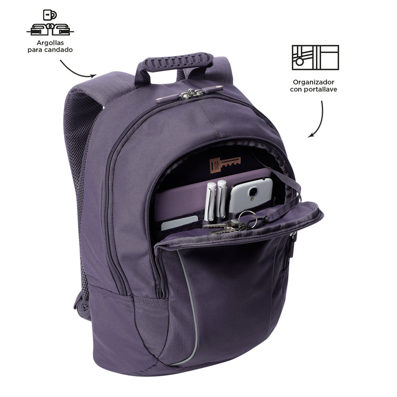 Mochila Universitaria Porta PC 14" Arvar 2.0 Morada